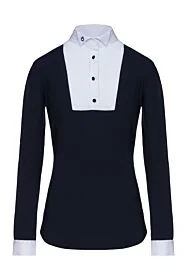 Cavalleria Toscana Dames Wedstrijd Shirt Wing Collar with BIB L/S