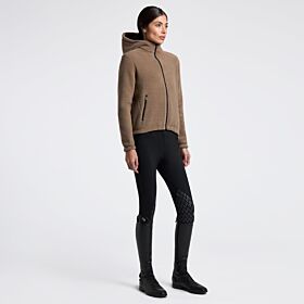 Cavalleria Toscana Women's Fleece Zip Hoodie - Walnut