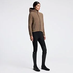 Cavalleria Toscana Women's Fleece Zip Hoodie - Walnut