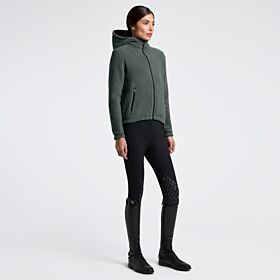 Cavalleria Toscana Women's Fleece Zip Hoodie - Jungle Green