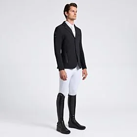 Cavalleria Toscana Men's Revolution Light Tech Knit Zip Riding Jacket - Black