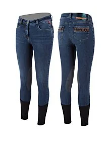 Animo Dames Jeans Rijbroek Nilva Knie Grip