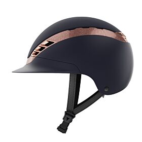 ABUS Pikeur Rijhelm AirLuxe Supreme - Midnight Blue & Rose Gold