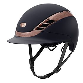 ABUS Pikeur Rijhelm AirLuxe Supreme - Midnight Blue & Rose Gold