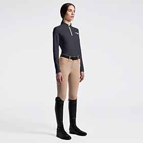 Cavalleria Toscana Dames Trainings Polo / Lange Mouw - Charcoal