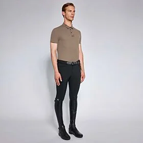 Cavalleria Toscana Heren Training Polo Shirt S/S Tortora