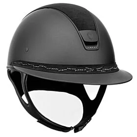 Samshield Miss Shield Shadowmatt met Alcantara top en Flower Swarovski Black Limited