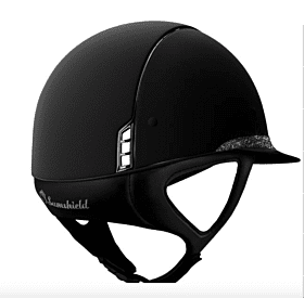 Samshield Rijhelm Miss Shield Shadowmatt Black Crystal Fabric Blason & Band 