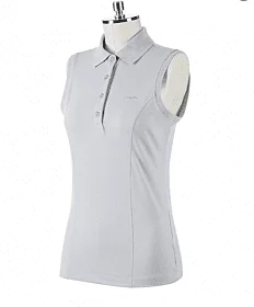 ANIMO Dames Polo Brandy Grigio Melange Mouwloos