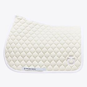 Cavalleria Toscana Circular Quilted Jersey Saddle Pad Vanille/White