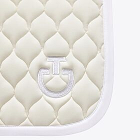 Cavalleria Toscana Circular Quilted Jersey Saddle Pad Vanille/White