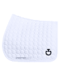 Cavalleria Toscana Jumping zadeldek with Circle Quilting - Wit - Zwart Logo