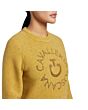 Cavalleria Toscana Women's Fleece Crew Neck Pullover - Golden Ochre