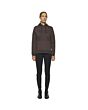 Cavalleria Toscana Bonded Piqué Hoodie W/ Side Slits Dark Brown