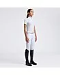 Cavalleria Toscana Girl's S/S Competition Shirt with CT logo - White