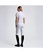 Cavalleria Toscana Women's Competition S/S Shirt in Technical Jersey Perforated with Buttons - Wit