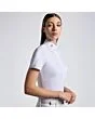 Cavalleria Toscana Women's Competition S/S Shirt in Technical Jersey Perforated with Buttons - Wit