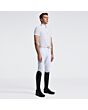 Cavalleria Toscana Men's Short Sleeves Zip Riding Shirt - White