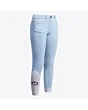 Cavalleria Toscana Girl's Embroidery Jumping Knee Grip Breeches - Blue Fog