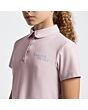 Cavalleria Toscana Girl's Training Polo with Embroidery - Violet Ice