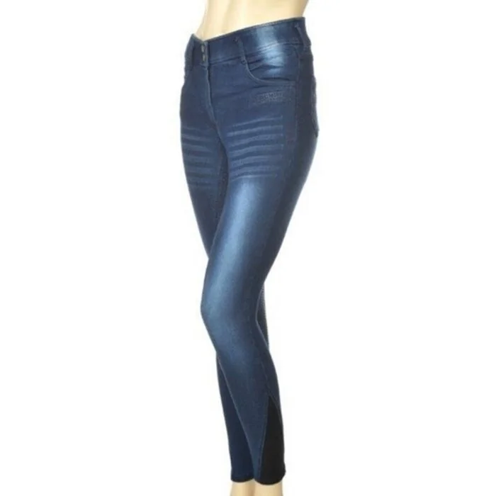 Montar Kay Denim Highwaist Rijbroek Knie Grip