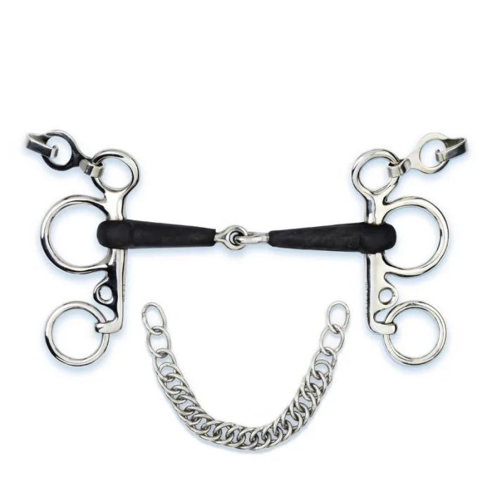 Stübben Pelham bit rubber mondstuk, enkel gebroken 16 mm