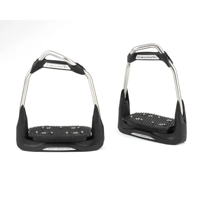 Freejump Stirrups AirS Black 0-30 Flat Platform & Oriented Eye