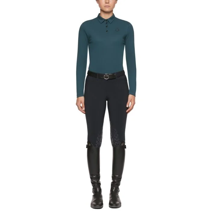 Cavalleria Toscana Team L/S Training Polo Petrol