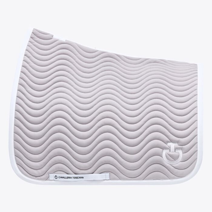 Cavalleria Toscana Quilted Wave Jersey Saddle Pad Light Grey