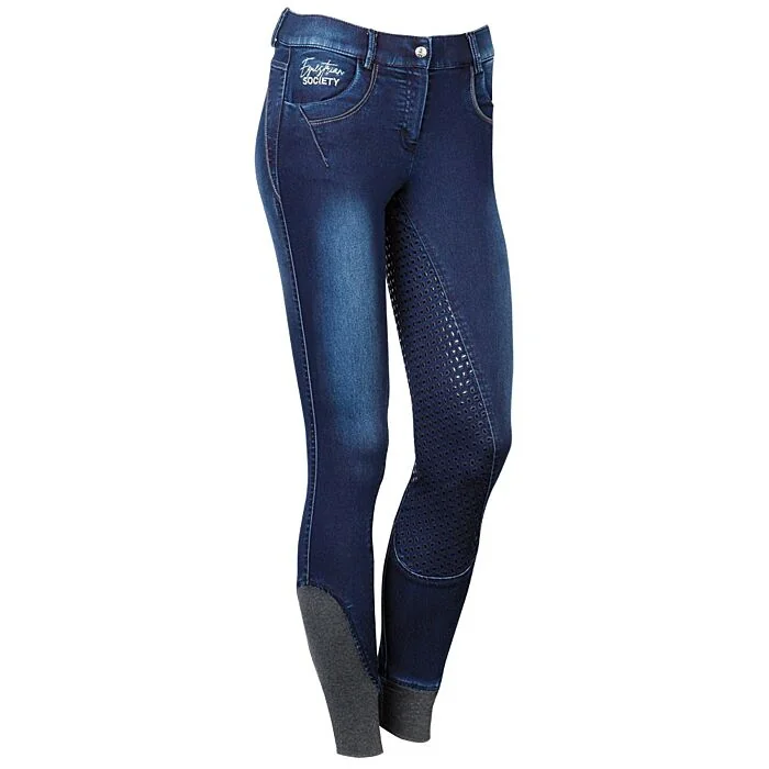 Harry's Horse Rijbroek Denim Greyton Full grip