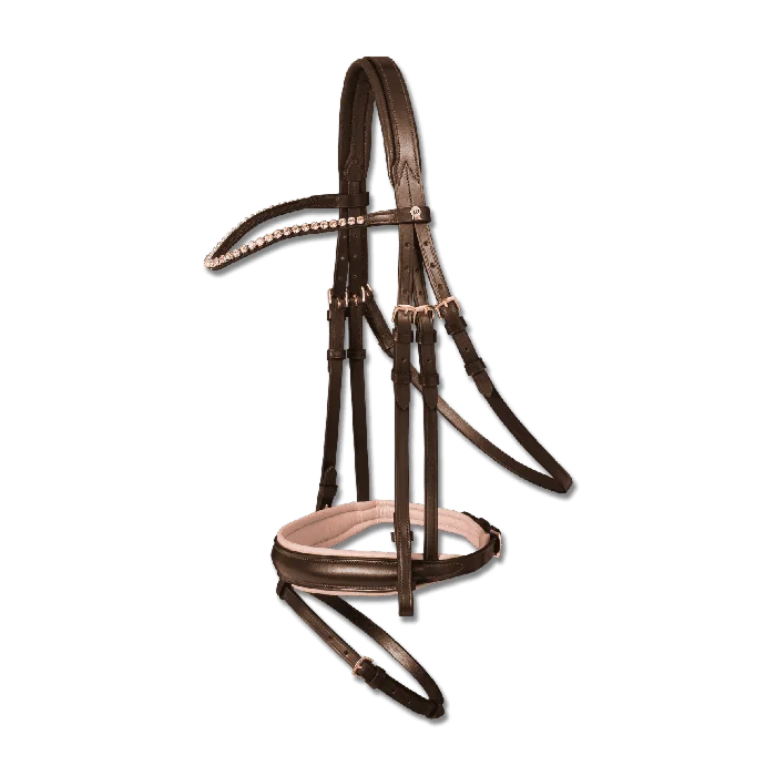 Waldhausen Hoofdstel X-line Rose Gold Bruin