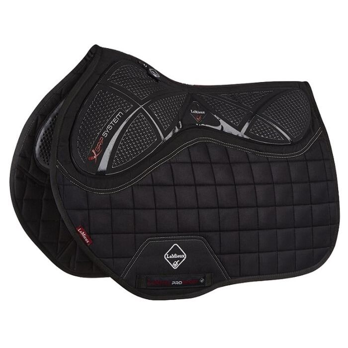 LeMieux EuroJump X-Grip Twin Sided Square Pad Black