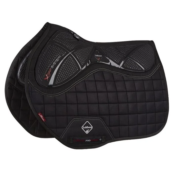 LeMieux EuroJump X-Grip Twin Sided Square Pad Black