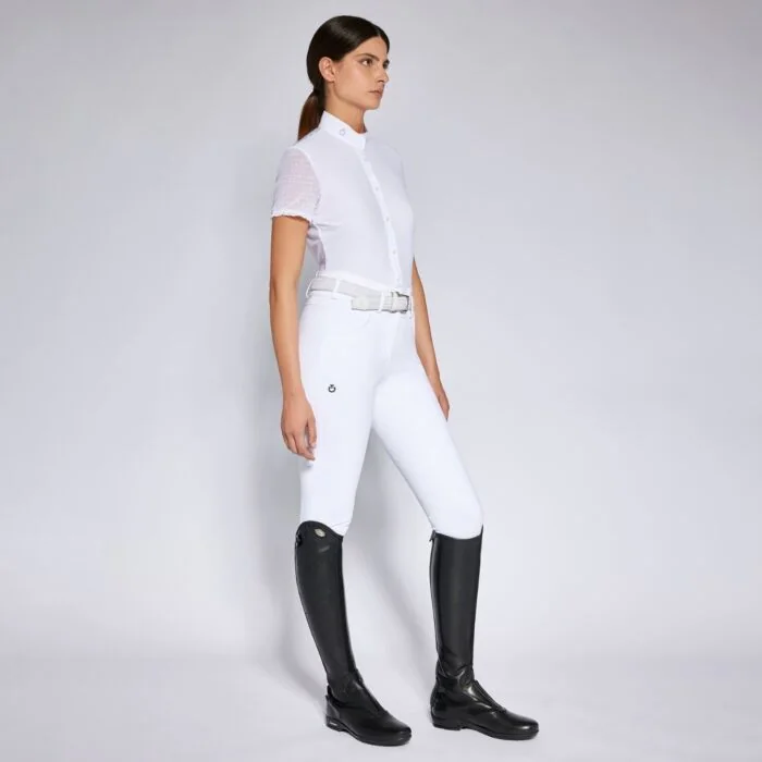 Cavalleria Toscana Jersey Polka S/S ladies Competition Shirt Wit