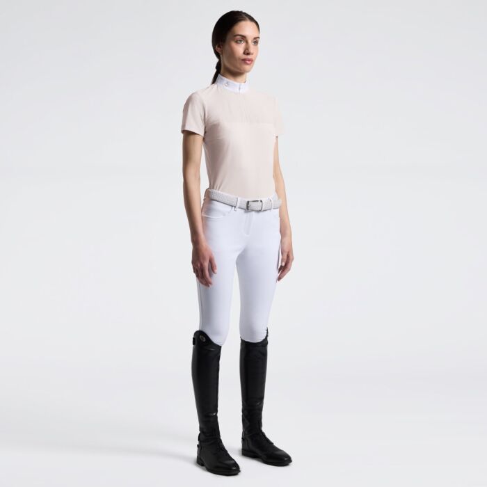 Cavalleria Toscana Women's Short Sleeve Perforated Riding Shirt - Brich