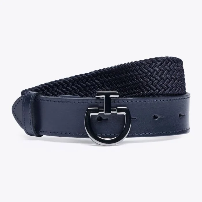Cavalleria Toscana Elastische Heren Riem Clasp Navy