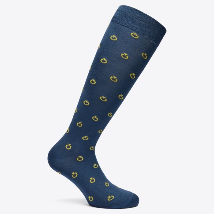 Cavalleria Toscana Mini CT Jacquard Logo Socks - Royal Blue