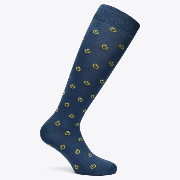 Cavalleria Toscana Mini CT Jacquard Logo Socks - Royal Blue