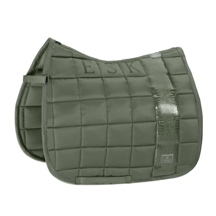 Eskadron Zadeldek Big Square Glossy Croco Platinum Ash Green