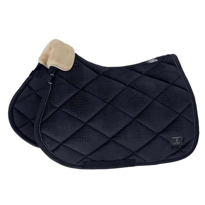 Eskadron zadeldek Velvet Croco Platinum Navy