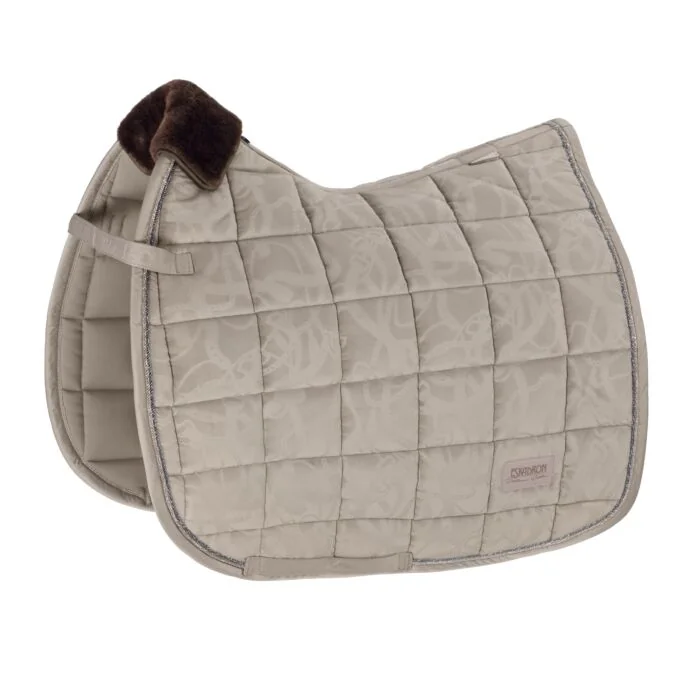 Eskadron Zadeldek Velvet Stamp Platinum Greige