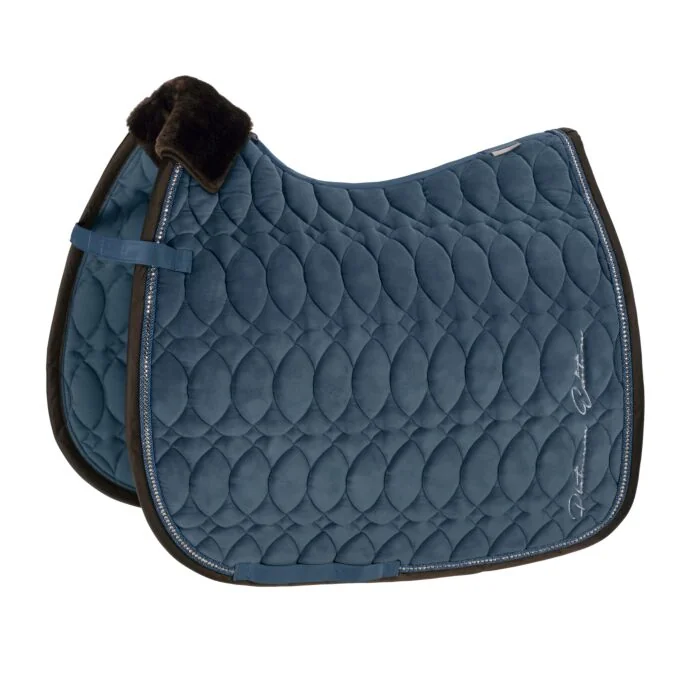 Eskadron Platinum Velvet Crystal Zadeldek Vintageblue