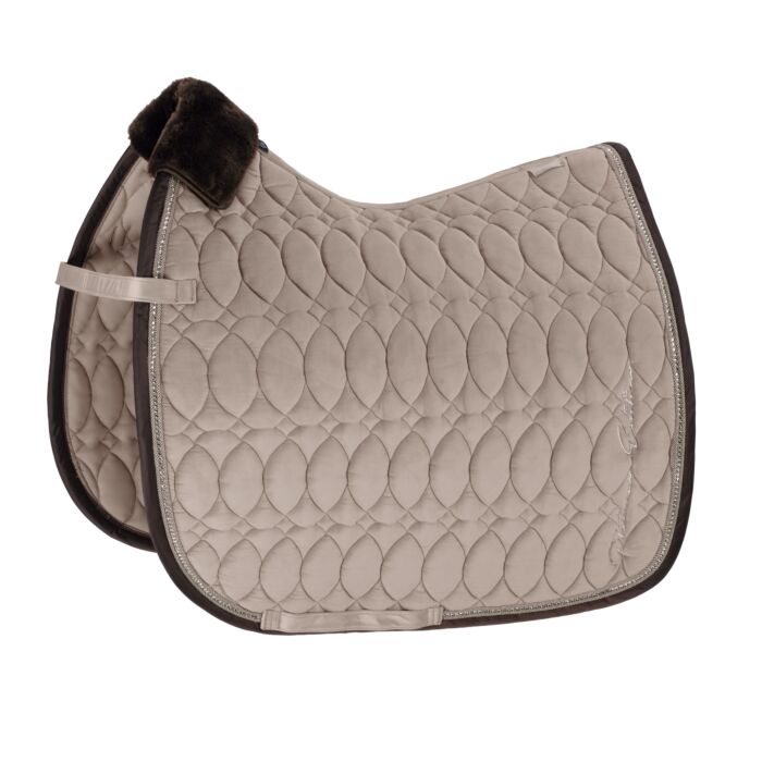 Eskadron Platinum Velvet Crystal Zadeldek Greige