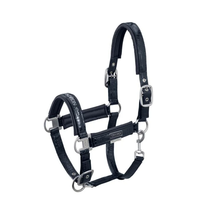 Eskadron Platinum Halster Croco Double Pin Navy