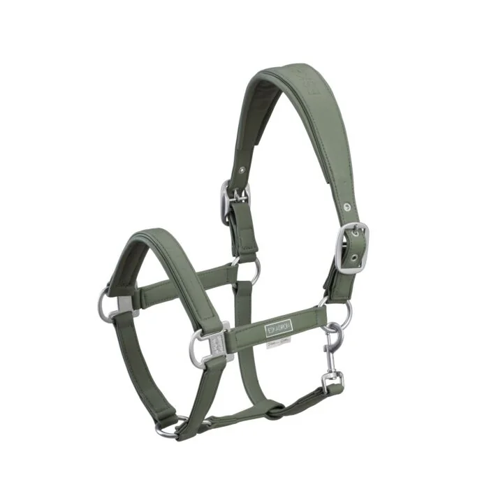 Eskadron Leren Halster Double-Pin Platinum Ash Green