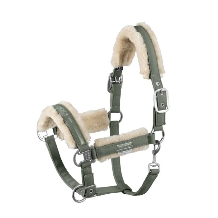 Eskadron Halster Doublepin FauxFur Platinum Ash Green
