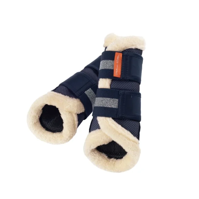 Eskadron Tendon Boots Platinum Mesh Faux Fur Navy