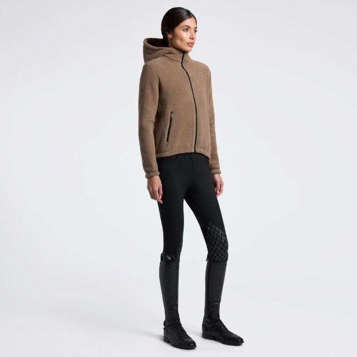 Cavalleria Toscana Women's Fleece Zip Hoodie - Walnut
