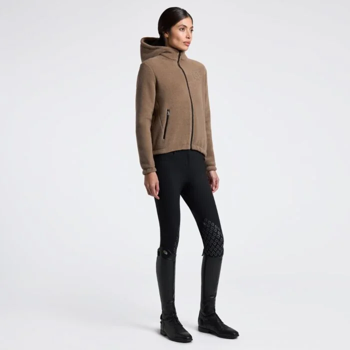 Cavalleria Toscana Women's Fleece Zip Hoodie - Walnut