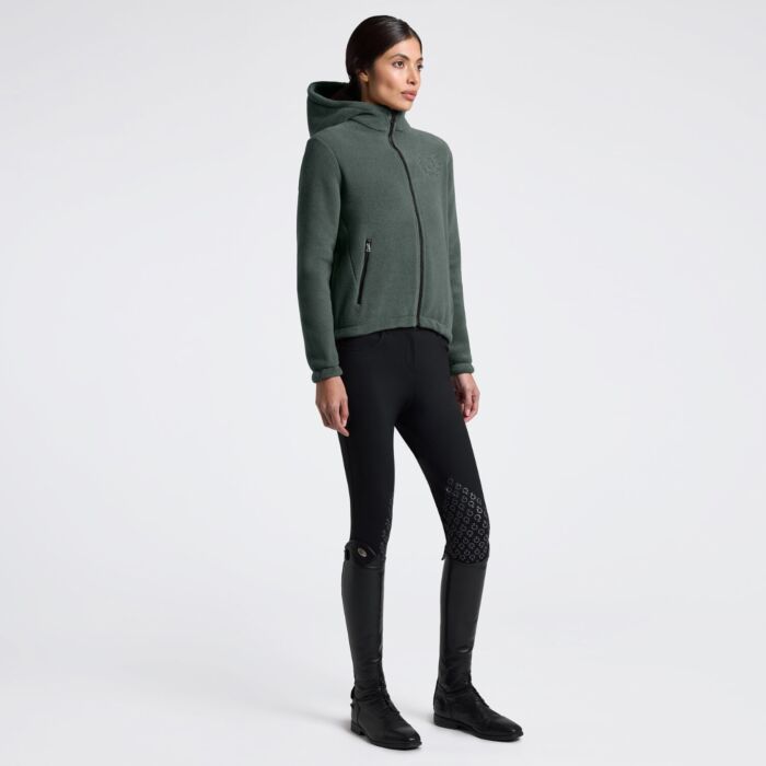 Cavalleria Toscana Women's Fleece Zip Hoodie - Jungle Green
